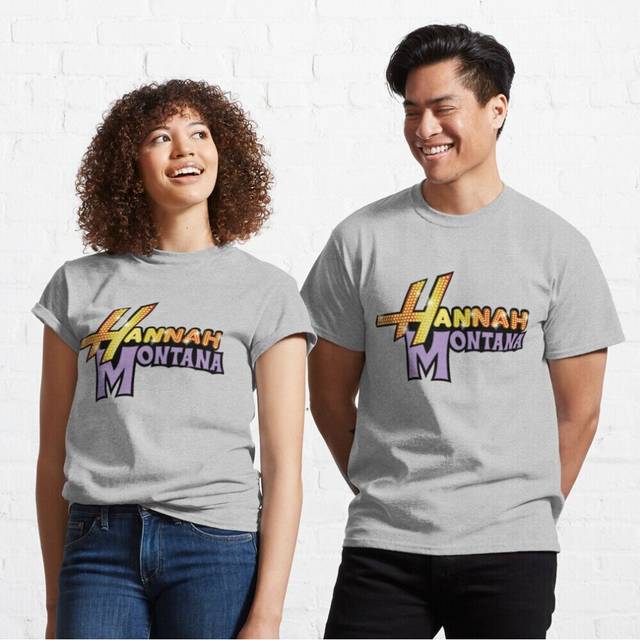 Mens Womens T-shirt Hannah Montana logo Youth Toddler Short Sleeve Tee Tops Boys