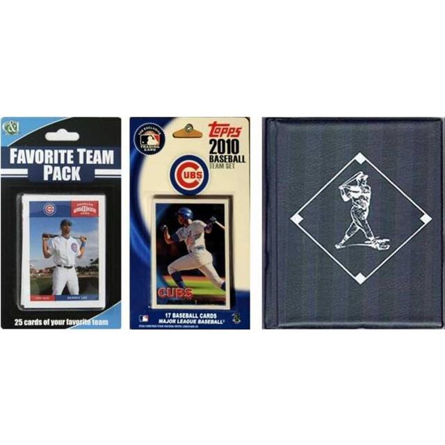 C & I Collectables  MLB Chicago Cubs Licensed 2010 Topps Team Set and Favorite Player Trading Cards Plus Storage Album