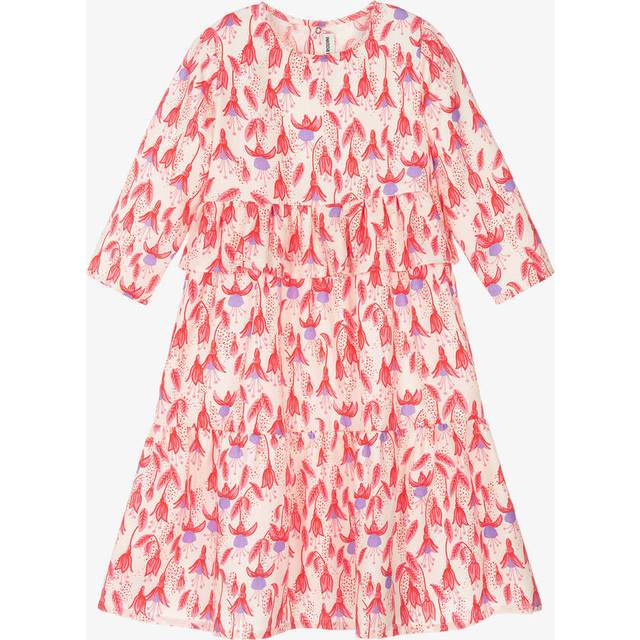 MINI RODINI Fuchsia Aop Woven Frill Dress |Rosa |80-86