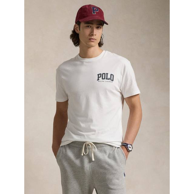 Polo Ralph Lauren Varsity Custom-Fit Cotton-Jersey T-Shirt - S - White