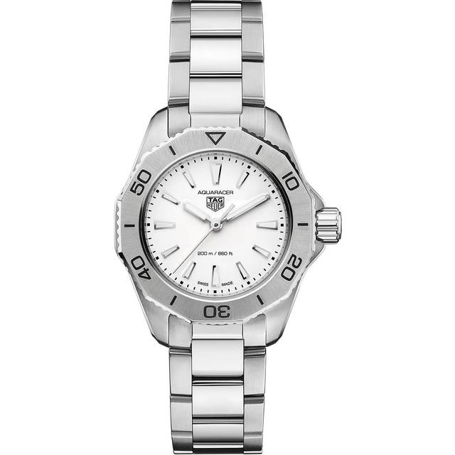 TAG HEUER Aquaracer 30MM QTZ SS Silver Dial Women's Watch WBP1411.BA0622 - 30 mm