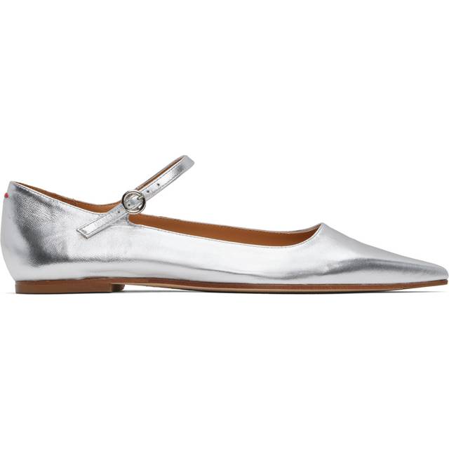 Aeyde Silver Cleo Ballerina Flats - Silver - IT 38