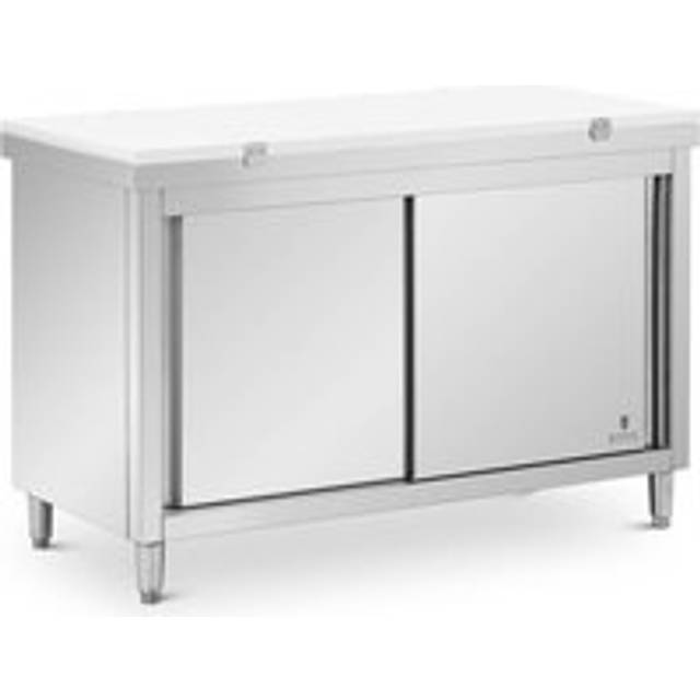Stainless Steel Kitchen Prep Table - 140 x 60 cm - 500 kg load capacity - incl. cutting board - Royal Catering RCBWC-14060