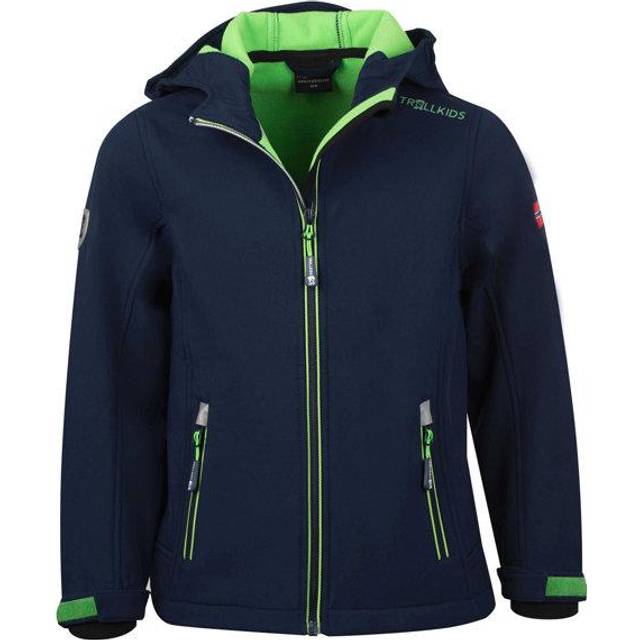 TROLLKIDS Trollfjord Jacket Kids Navy/Light Green (104)