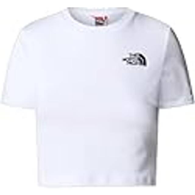 The North Face Women's Crop S/S Tee T-shirt Dam Storlek XS Färg vit