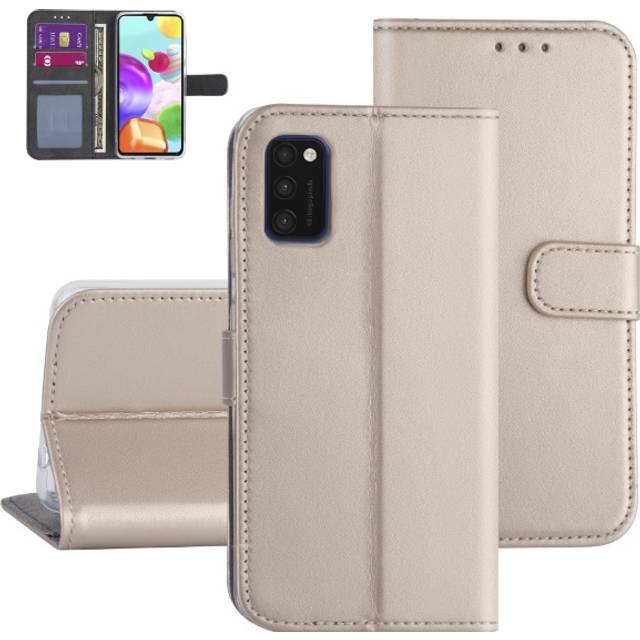 Samsung Galaxy A41 Plånboksfodral Guldfärgat