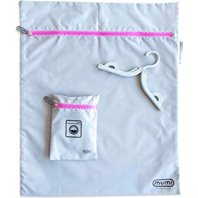 MUMI Travel Laundry Bag  Moisture and Smell-Proof  Wash Bags Separate Laundry from Clean Clothes  with Folding Hanger and Outer Bag