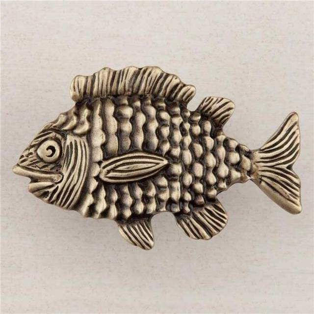 Artisan Collection Fun Fish Knob - Antique Brass