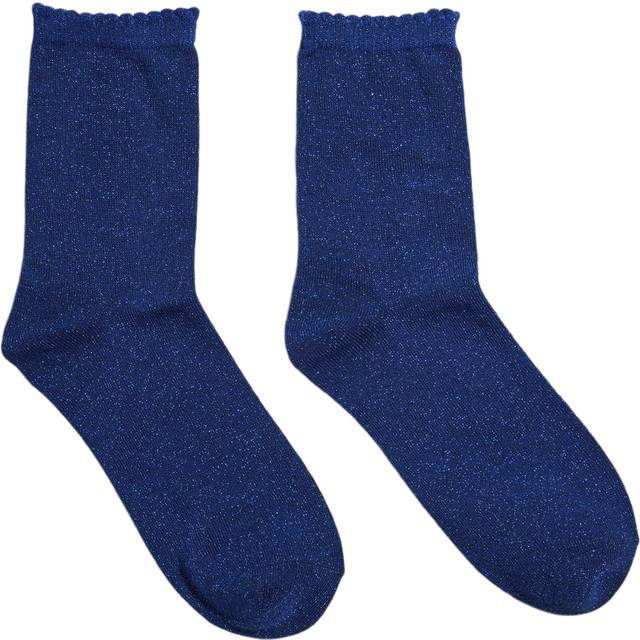 Pieces Pcsebby Glitter Long 1 Pack Socks N - Från Magasin - Bellwether Blue/toned Lurex (ONE SIZE)
