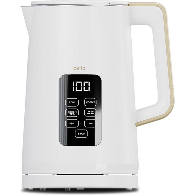Cello Electric Digital Kettle with Temperature Control - White