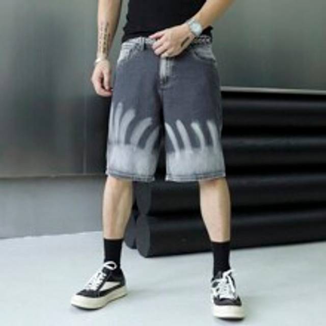 Herrfickor Bermuda Loose Casual mångsidiga jeansshorts - Mörkgrå (L,M,S,XL,XXL)