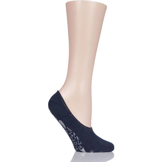 1 Pair Navy Cosy Ballerina Slipper Socks with Carry Pouch Ladies 6-7.5 Ladies - Falke - Blue