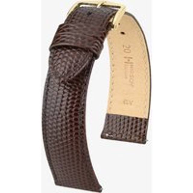 HIRSCH Rainbow 12mm Medium Brown Leather Watch Strap 12302610-1-12