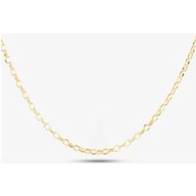 9ct Yellow Gold 18 Inch Oval Belcher Chain HOB080-18