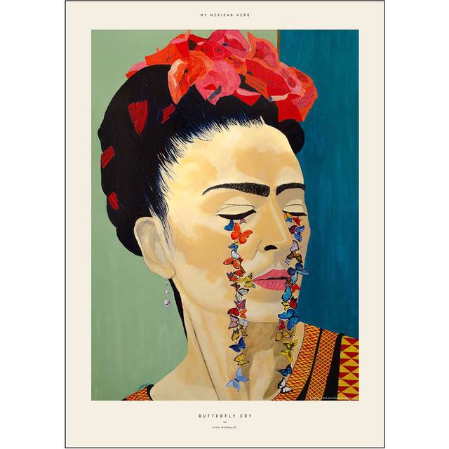 Poster & Frame - PSTR Studio poster 50x70 cm my mexican hero butterfly cry by john mcdonald