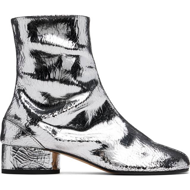 Maison Margiela Silver Tabi Mirror Boots - T9002 Silver - IT 37