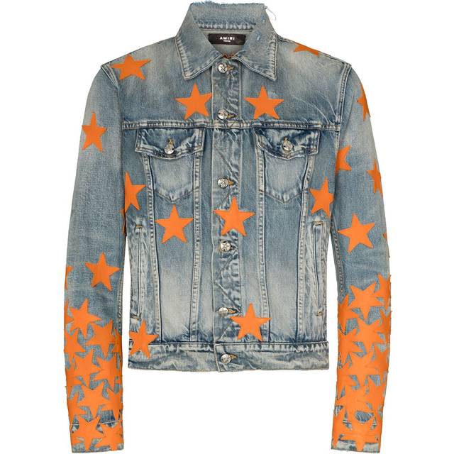 AMIRI - CHEMIST STAR TRUCKER Clay Indigo Denim Jackets "Blue" - men - Polyester/Elastane/Cotton - S