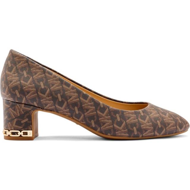 Michael Kors - 50mm June pumps - women - Polyester/Rubber/Polyurethane/Canvas - 7.5 - Brown