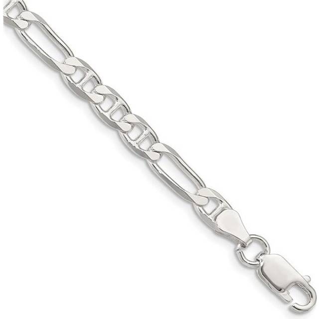 Sterling Silver 5.5 mm Figaro Anchor 9 in. Chain Bracelet