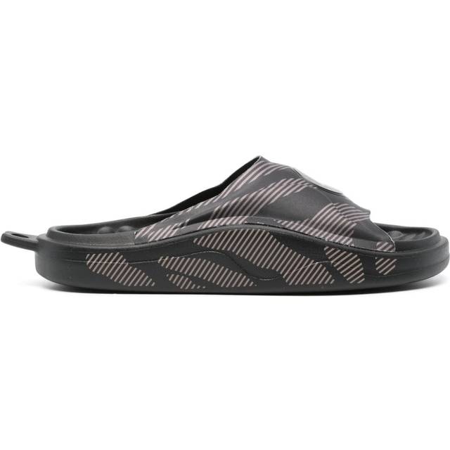 adidas by Stella McCartney - logo-debossed slides - women - Rubber/Rubber/Nylon - 6 - Black