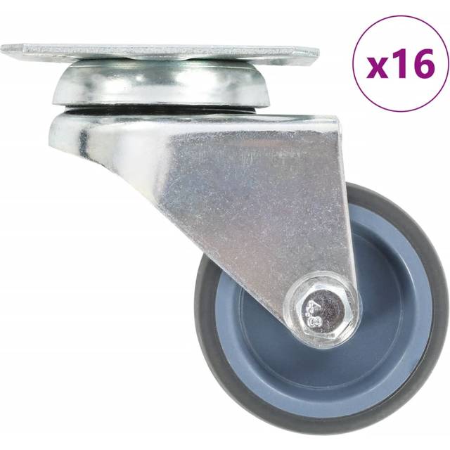 (16 pcs) vidaXL Twin-wheel Swivel Casters Furniture Caster Trolley Wheel Caster 100kg