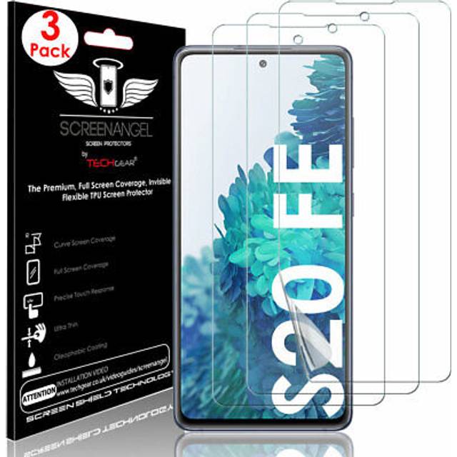 3x techgear (tpu) full coverage screen protector for samsung s20 fe / s20 fe 5g