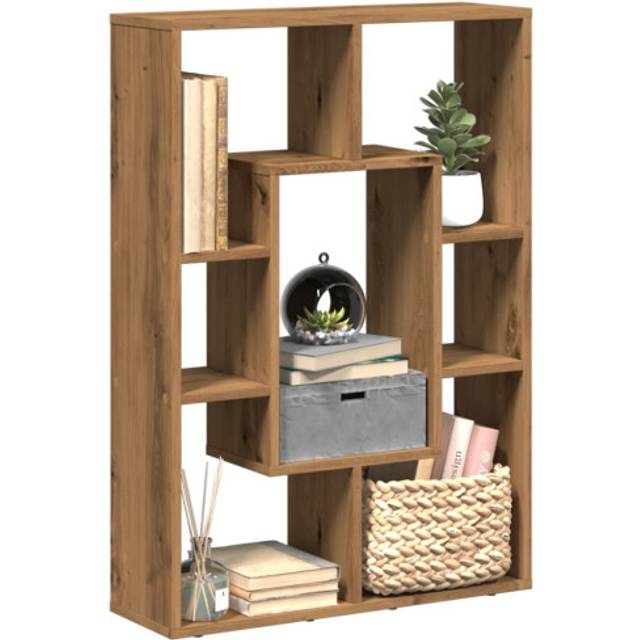 (artisan oak) vidaXL Bookcase Bookshelf Rack Storage Cabinet Engineered Wood