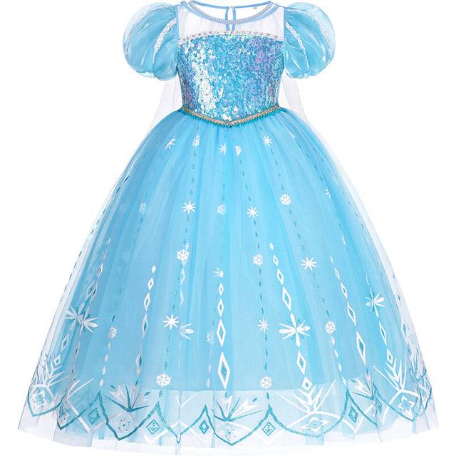 (4T(Tag 120), Elsa 7211) Encanto Costume Frozen  Anna Elsa Princess Dress Girls Charm Isabela Mirabel Party Gown Kids Halloween Cosplay Clothes