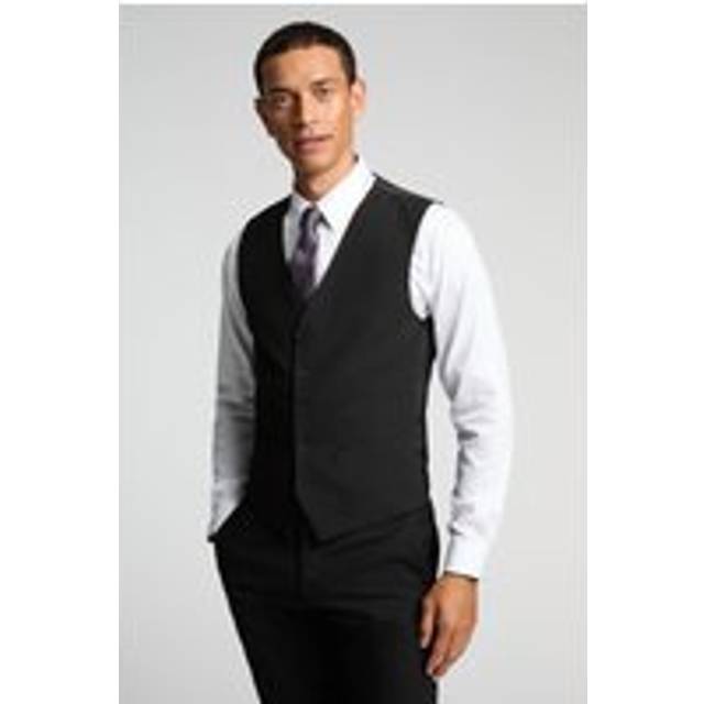 Limehaus Slim Fit Black Stretch Waistcoat - 44R