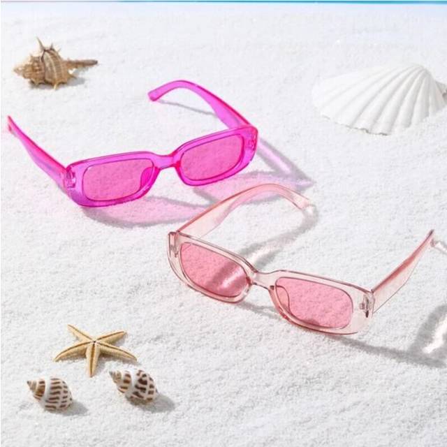 (C3) 2PCS Women Sports Glasses Vintage Mirrored Cat Eye Sunglasses Retro Small
