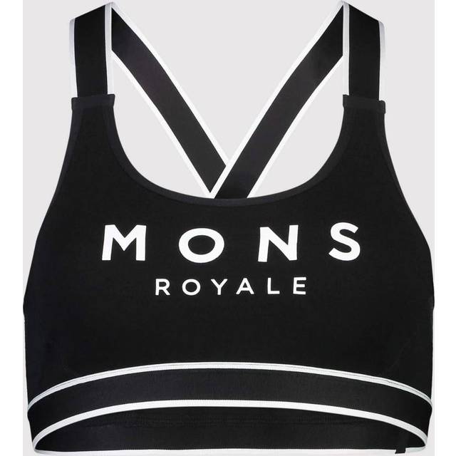 Mons Royale Women's Stella X-Back Bra Sport-BH Dam Storlek XS Färg svart