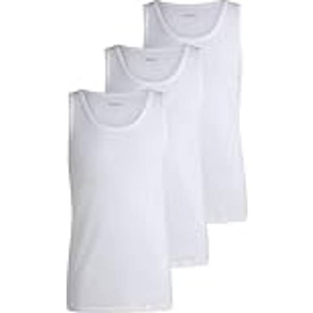 BOSS for man. 50475278 Pack of 3 white 3P Classic sleeveless T-shirts (L), Casual, Cotton, Sleeveless / Straps