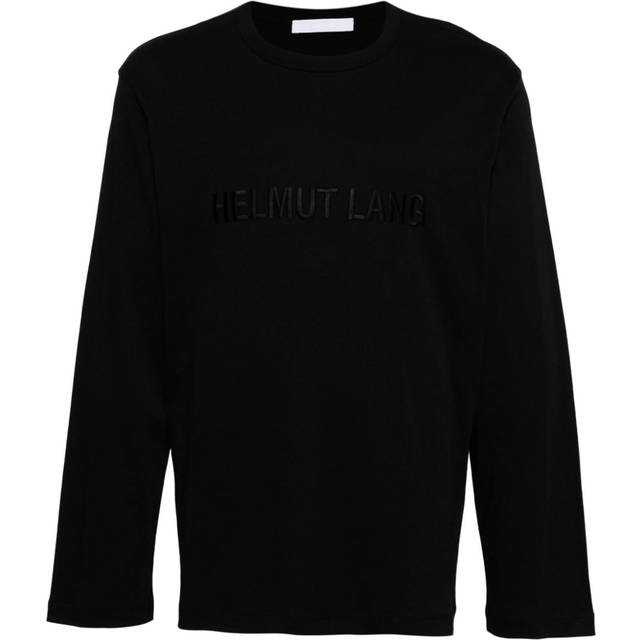 Helmut Lang - logo-embroidered T-shirt - men - Cotton - L - Black