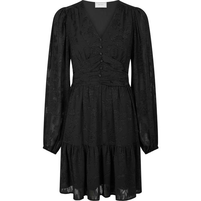 Neo Noir Rihana Burnout Dress Dam Korta Klänningar Stl. 36 - Från Magasin - Black (36)