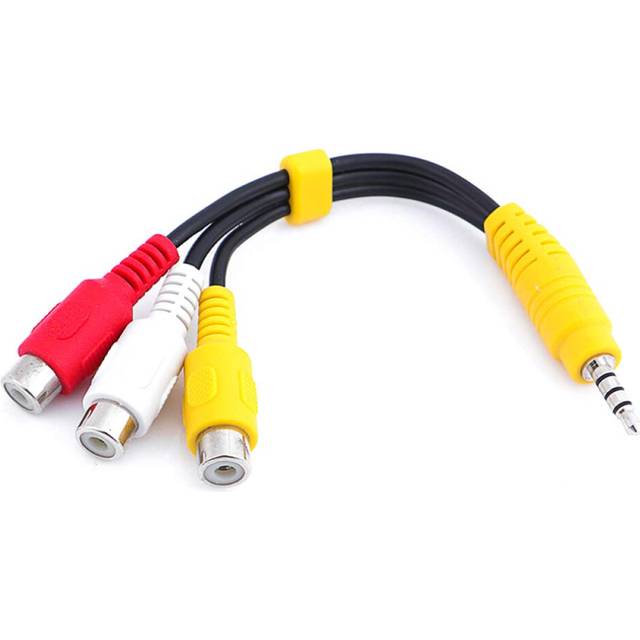 Replacement compatible with Sony TV Video AV Component Adapter Cable, 3.5mm To 3 RCA AV Input Adapter CBF Signal Cable