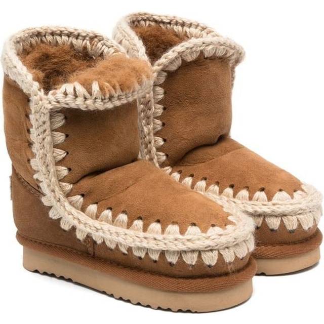 Mou Kids - Eskimo Overstitching boots - kids - Calf Leather/Calf Leather/Rubber - 29 - Brown