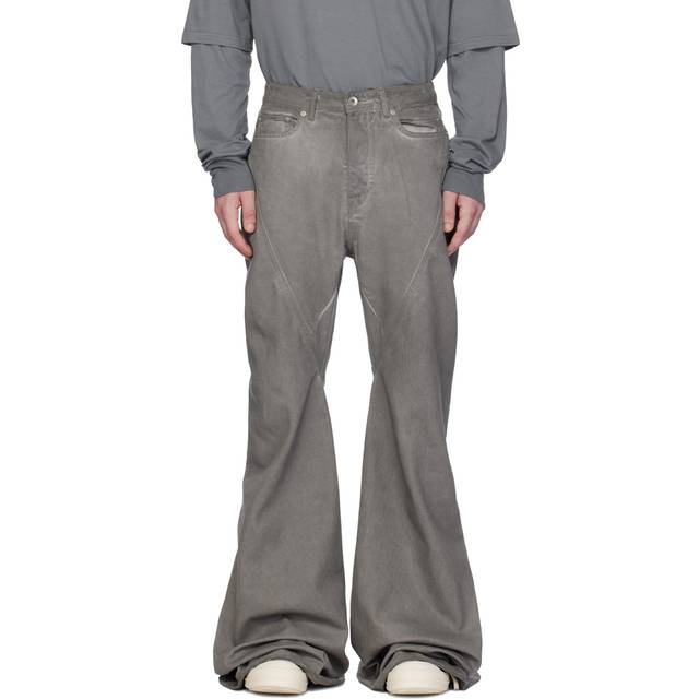 Rick Owens DRKSHDW Gray Porterville Bias Bootcut Jeans - 08 PEARL - WAIST US 30