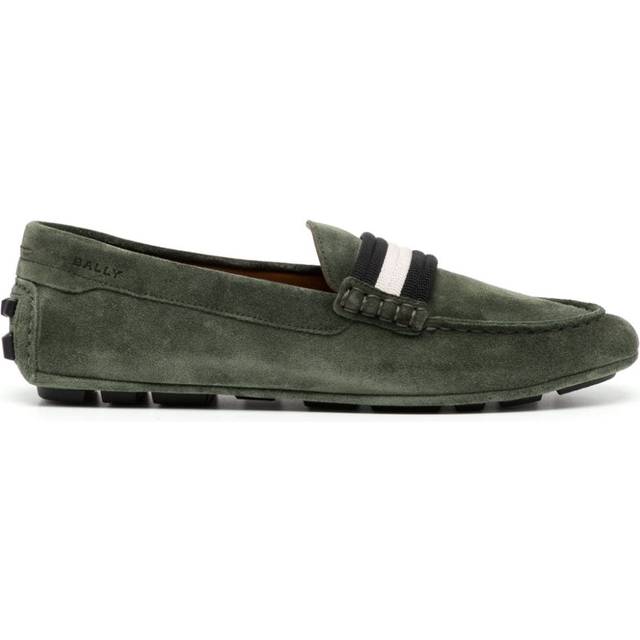 Bally - contrasting-trim leather loafers - men - Rubber/Calf Leather/Calf Leather - 40 - Green