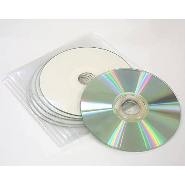 10 x Ritek Professional White Inkjet Printable Recordable Blank CD-R Discs with a Write Speed of 52x in Dragon Trading Plastic Sleeves With Flap