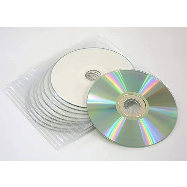 5 x Ritek Professional White Inkjet Printable Recordable Blank CD-R Discs with a Write Speed of 52x in Dragon Trading Plastic Sleeves With Flap