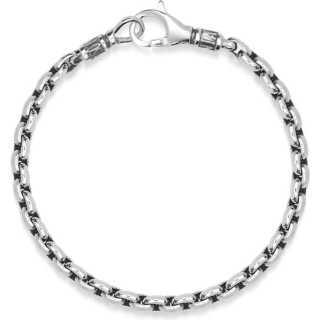 Nialaya Jewelry - logo-bead chain bracelet - men - Sterling Silver - M