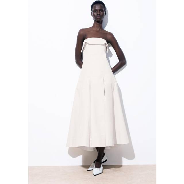 The A-Line Bustier Dress - White - 44