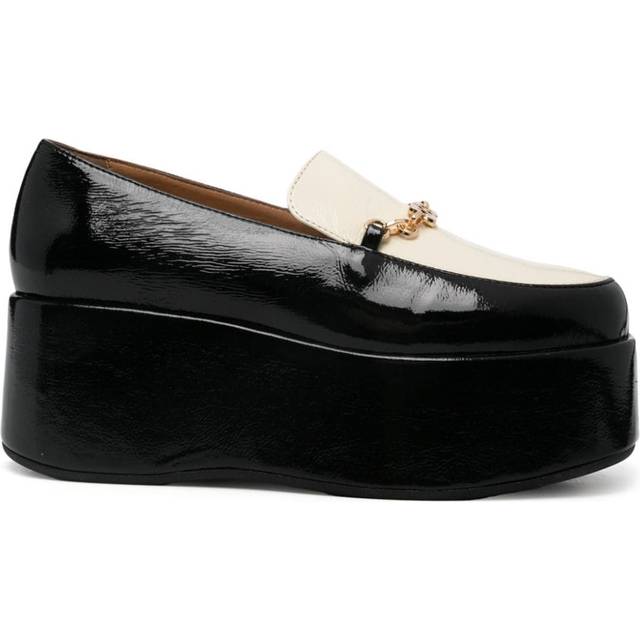 GANNI - 70mm platform loafers - women - Other fibres - 40 - Black