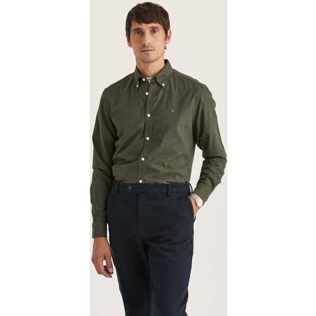 MORRIS Watts Flannel Shirt-Slim Fit |Khaki green |S