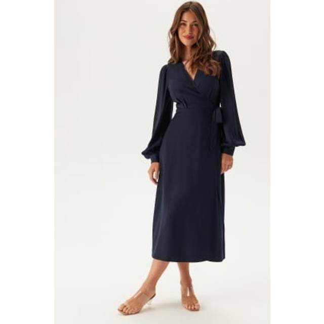BUBBLEROOM Wrap Dress Navy 38