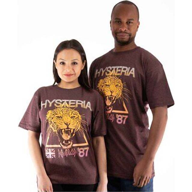 Def leppard unisex t-shirt: hysteria world tour (back print) (small)