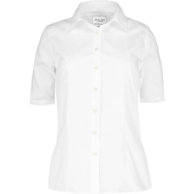 Seven Seas Fine Twill Skjorte, Hvid Dame Seven Seas S721