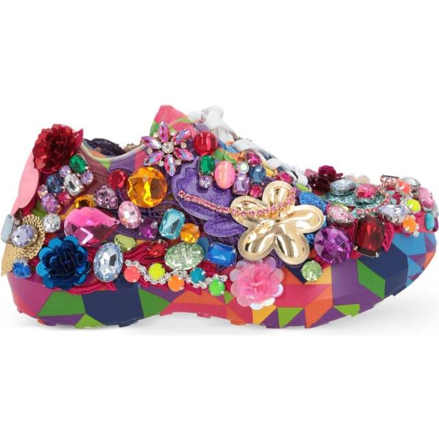 Comme Des Garçons - x Salomon glass crystal embellished sneakers - women - Leather - 5 - Pink