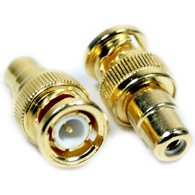 GOLD BNC Male to 1 RCA PHONO Female Adapter CCTV Camera DVR Video Converter Plug