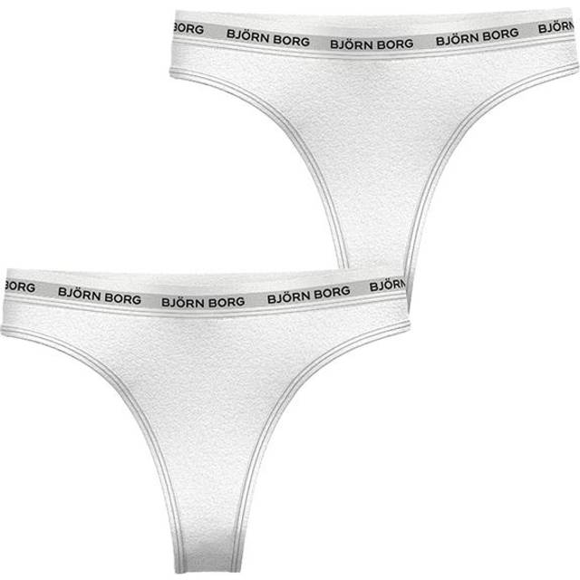 Björn Borg Core Logo Thong 2-pack Vit, XS